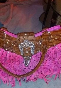 Pink bedazzled bag